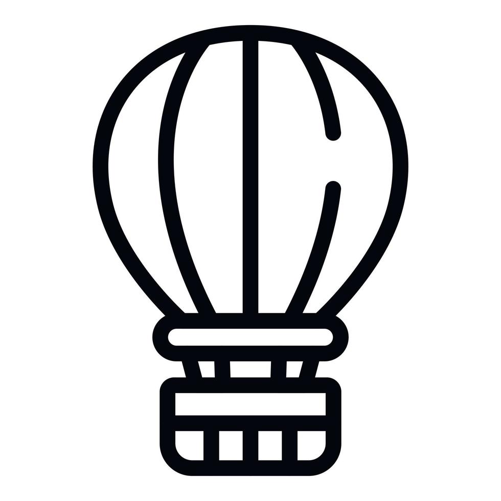 Air balloon relax icon outline vector. Downshifting job vector