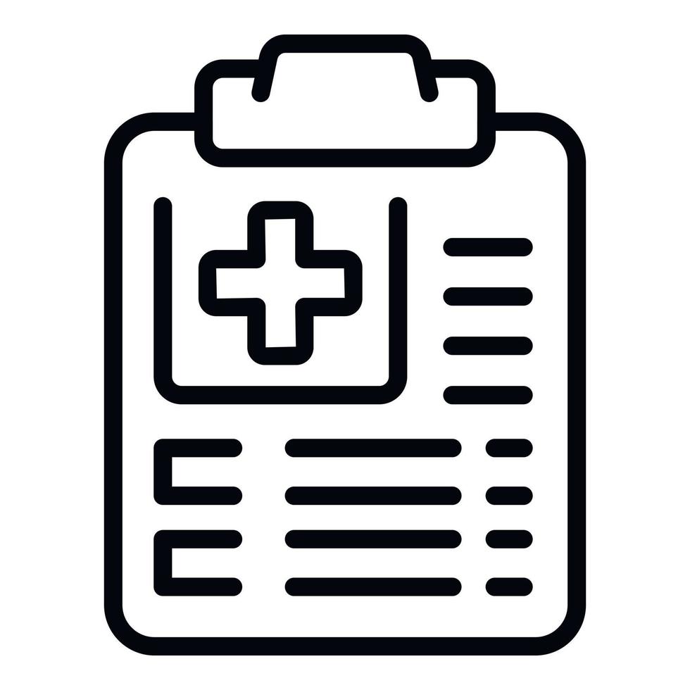 Medical clipboard icon outline vector. Medicine health vector