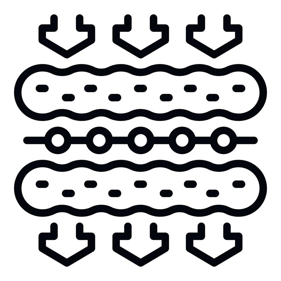 Absorb wool icon outline vector. Medical cotton vector