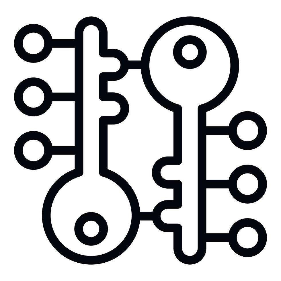 Digital key icon outline vector. Data 16611277 Vector Art at