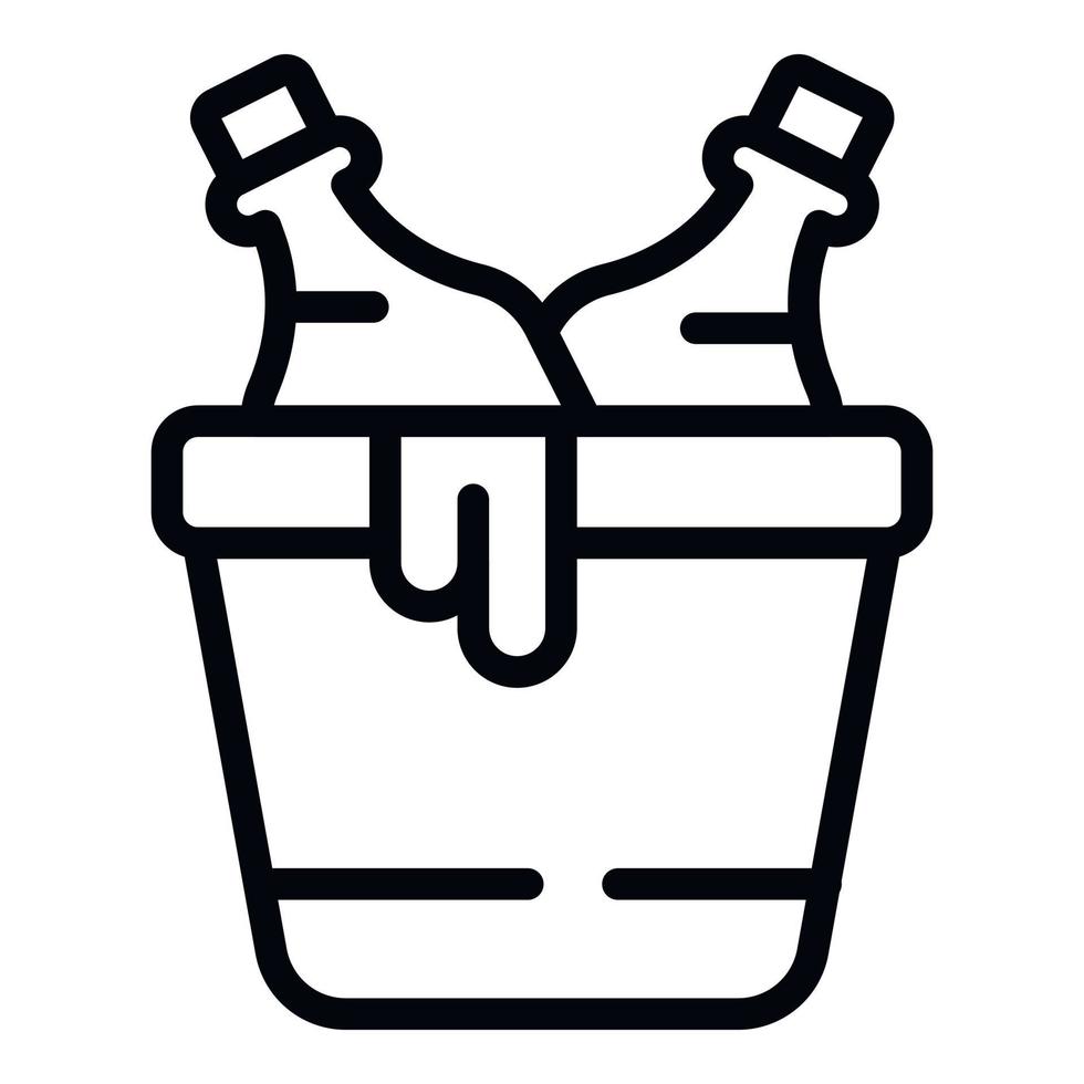 Ice box wine icon outline vector. Cellar barrel vector