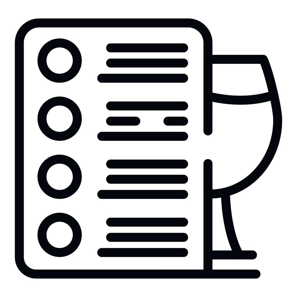 Wine online menu icon outline vector. Cellar barrel vector