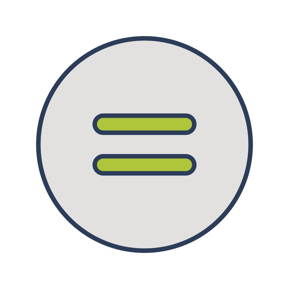 Equal to Symbol Vector Icon