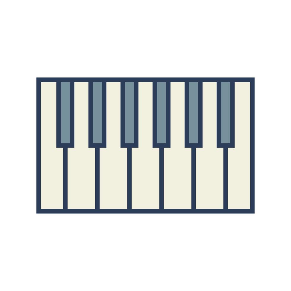 Piano Keyboard Vector Icon