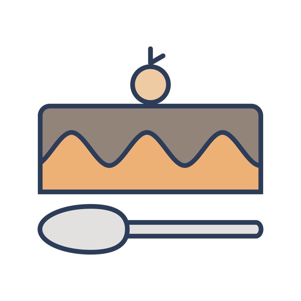 Chocolate cake piece Vector Icon