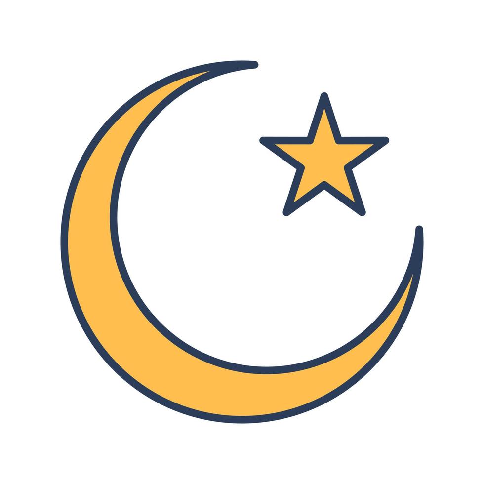 Moon and Star Vector Icon
