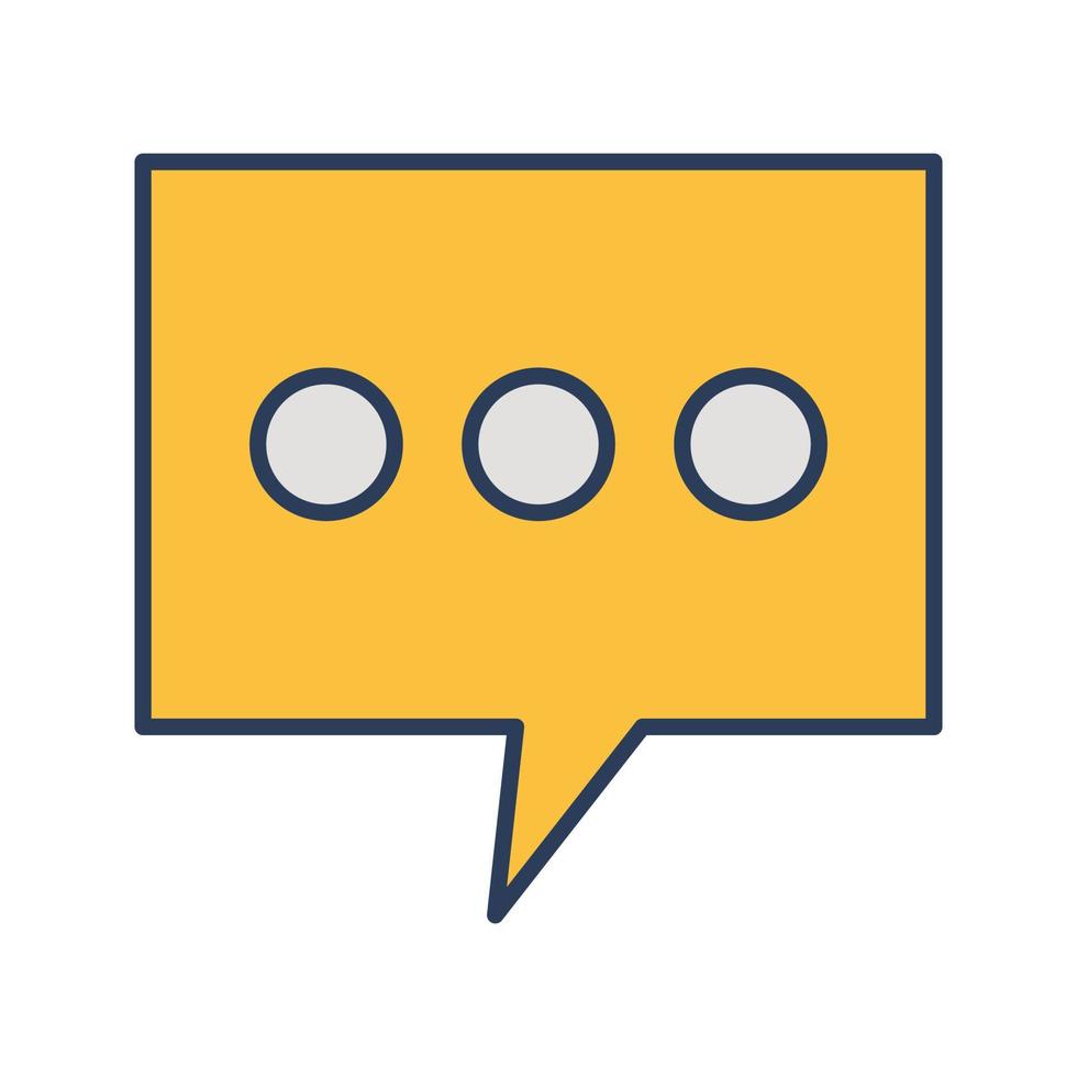 Single Message Bubble Vector Icon