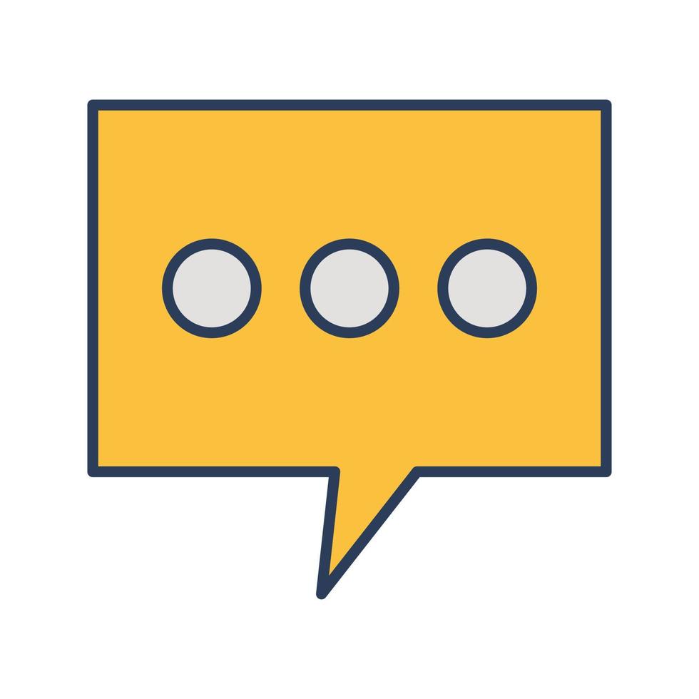 Single Message Bubble Vector Icon