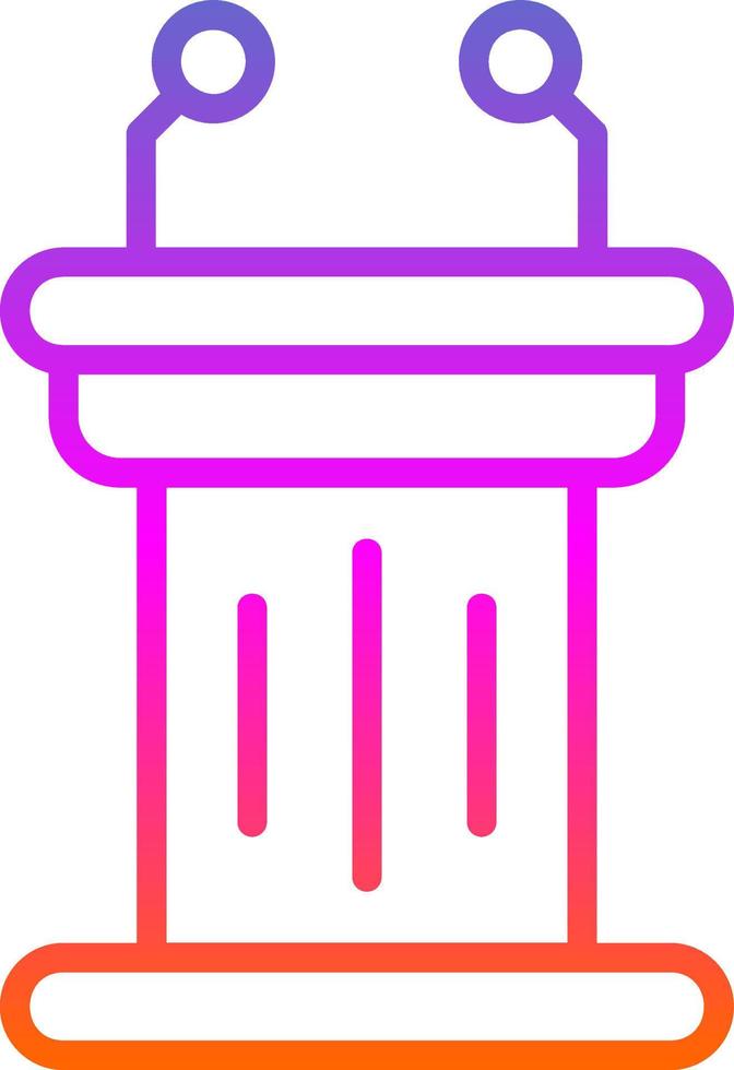 Tribune Vector Icon Design
