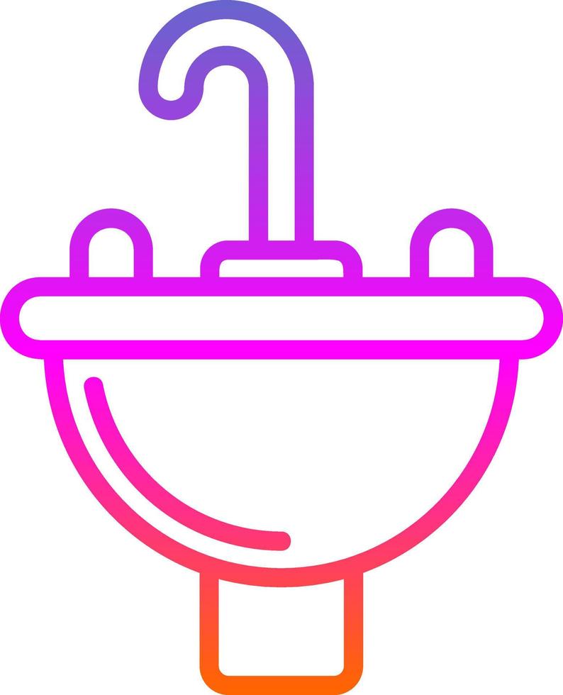 Wash Basin Vector Icon Design