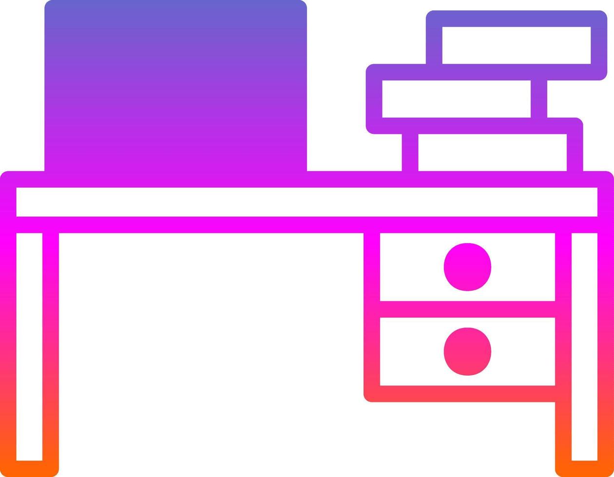 Work Table Vector Icon Design