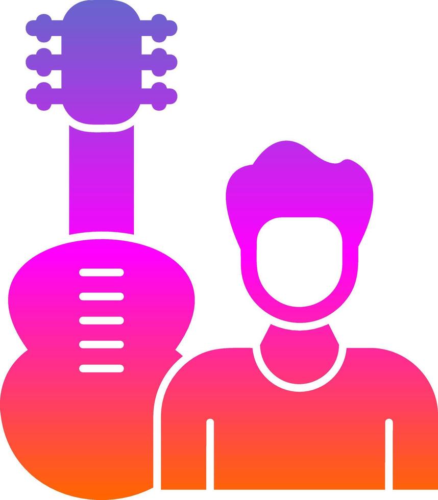 Guitarist Vector Icon Design
