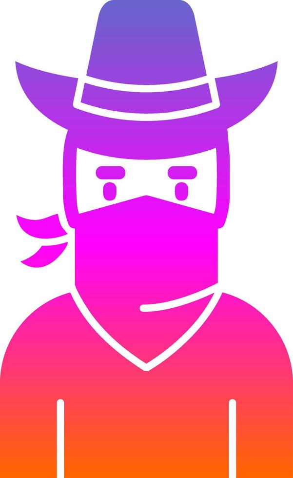 diseño de icono de vector de bandido