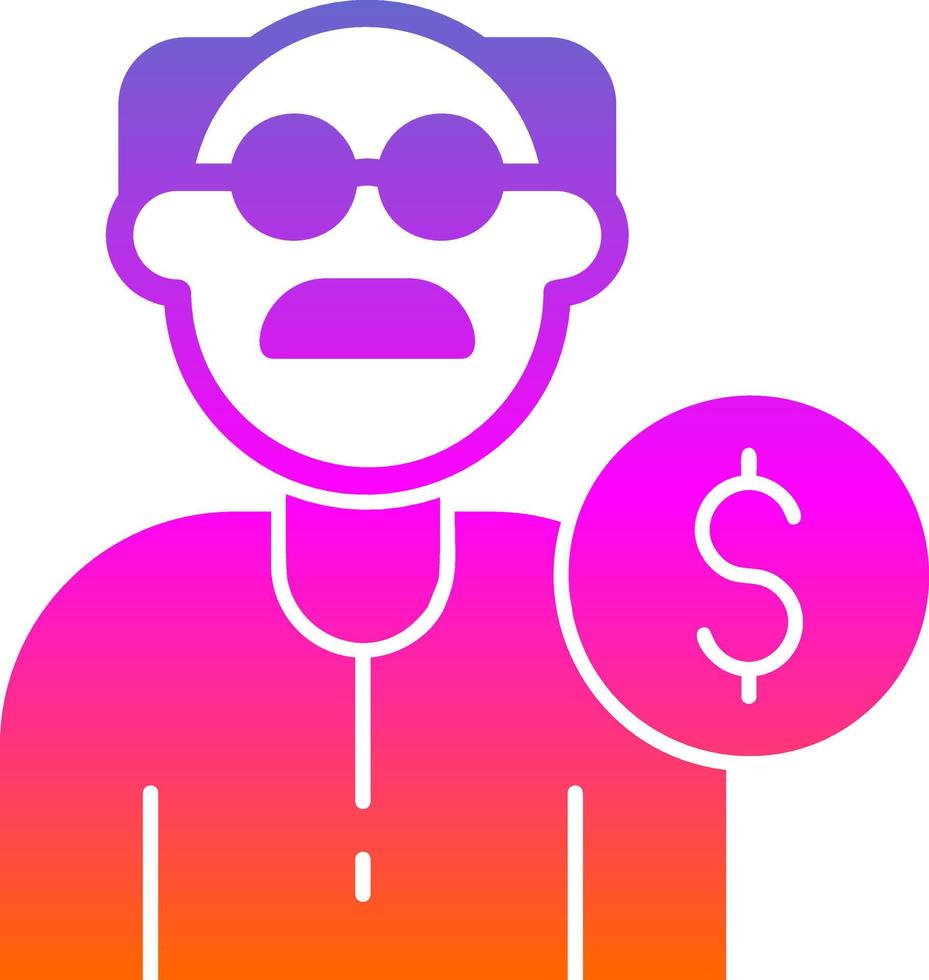 Pensioner Vector Icon Design