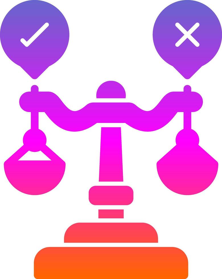 Judgment Vector Icon Design
