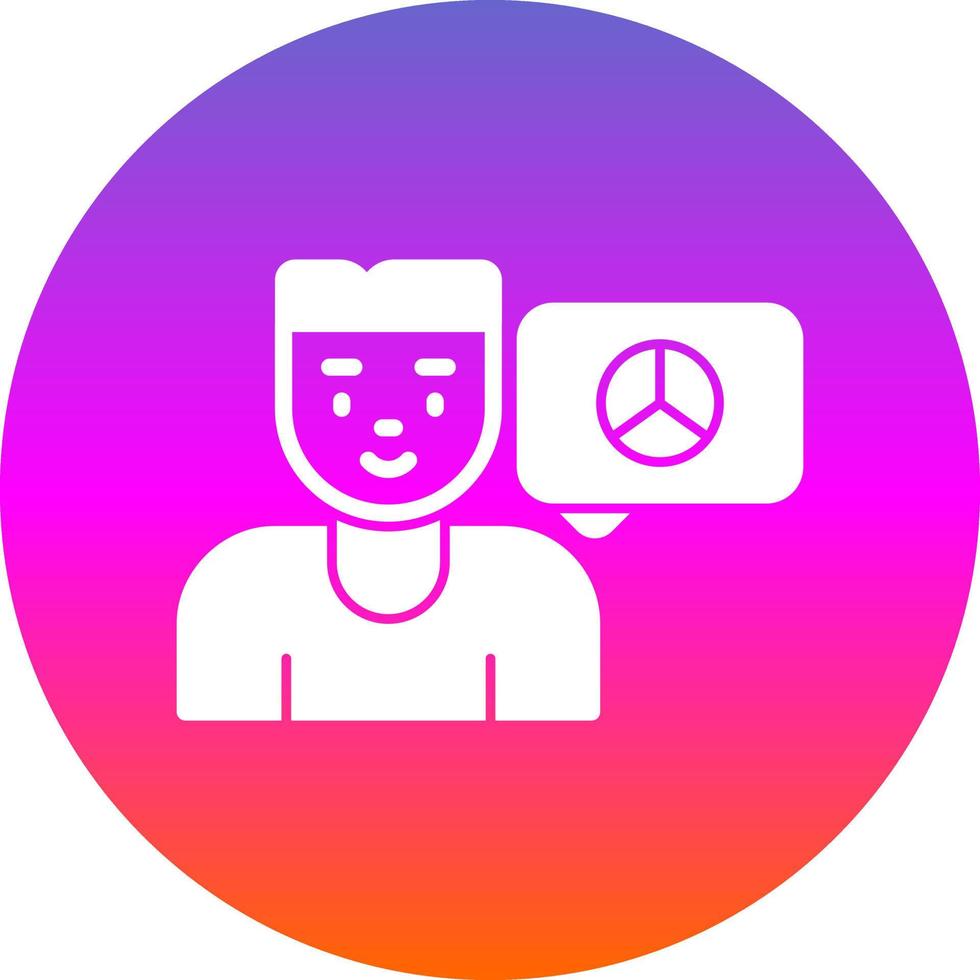 Peace Chat Vector Icon Design