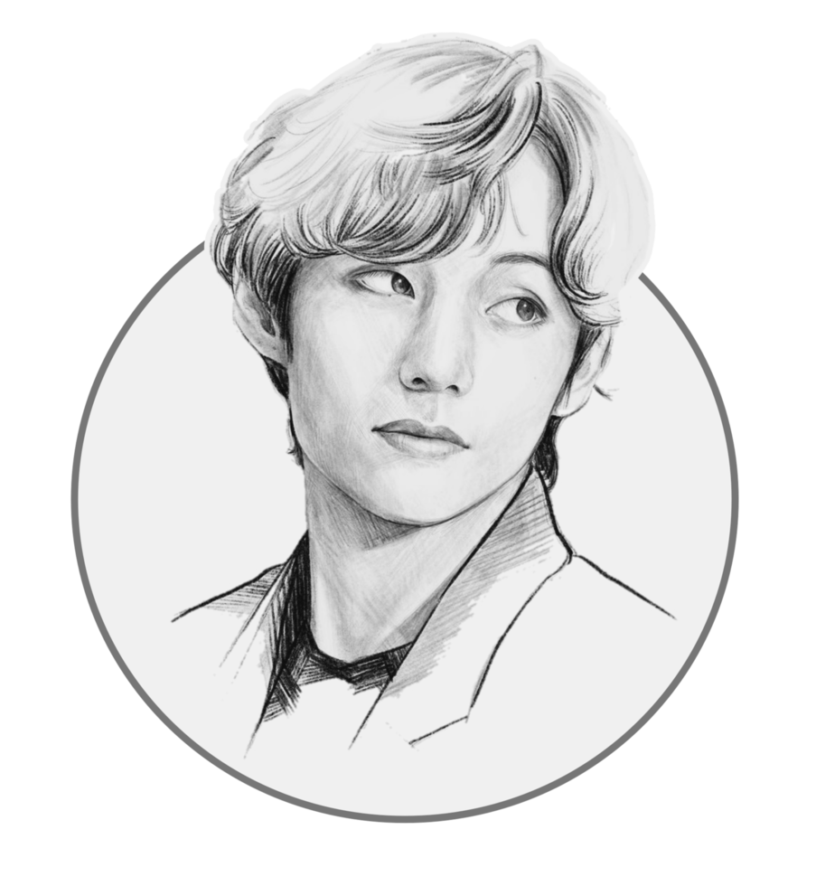 taehyung drawing pencil png