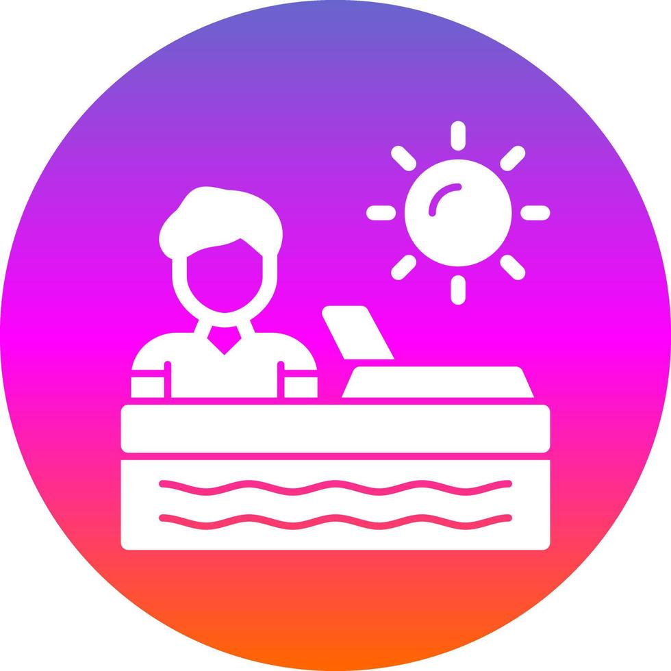 Sunbathing Vector Icon Design