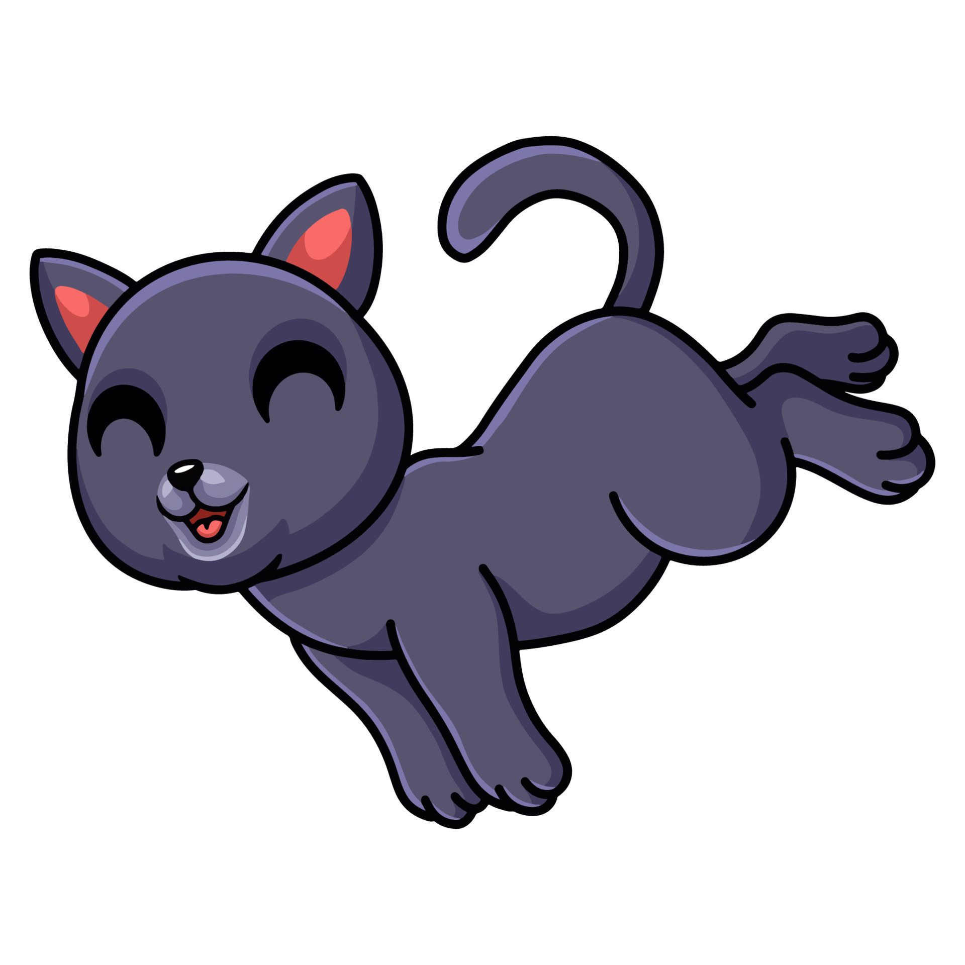 Cute chartreux cat cartoon jumping 16613862 Vector Art at Vecteezy