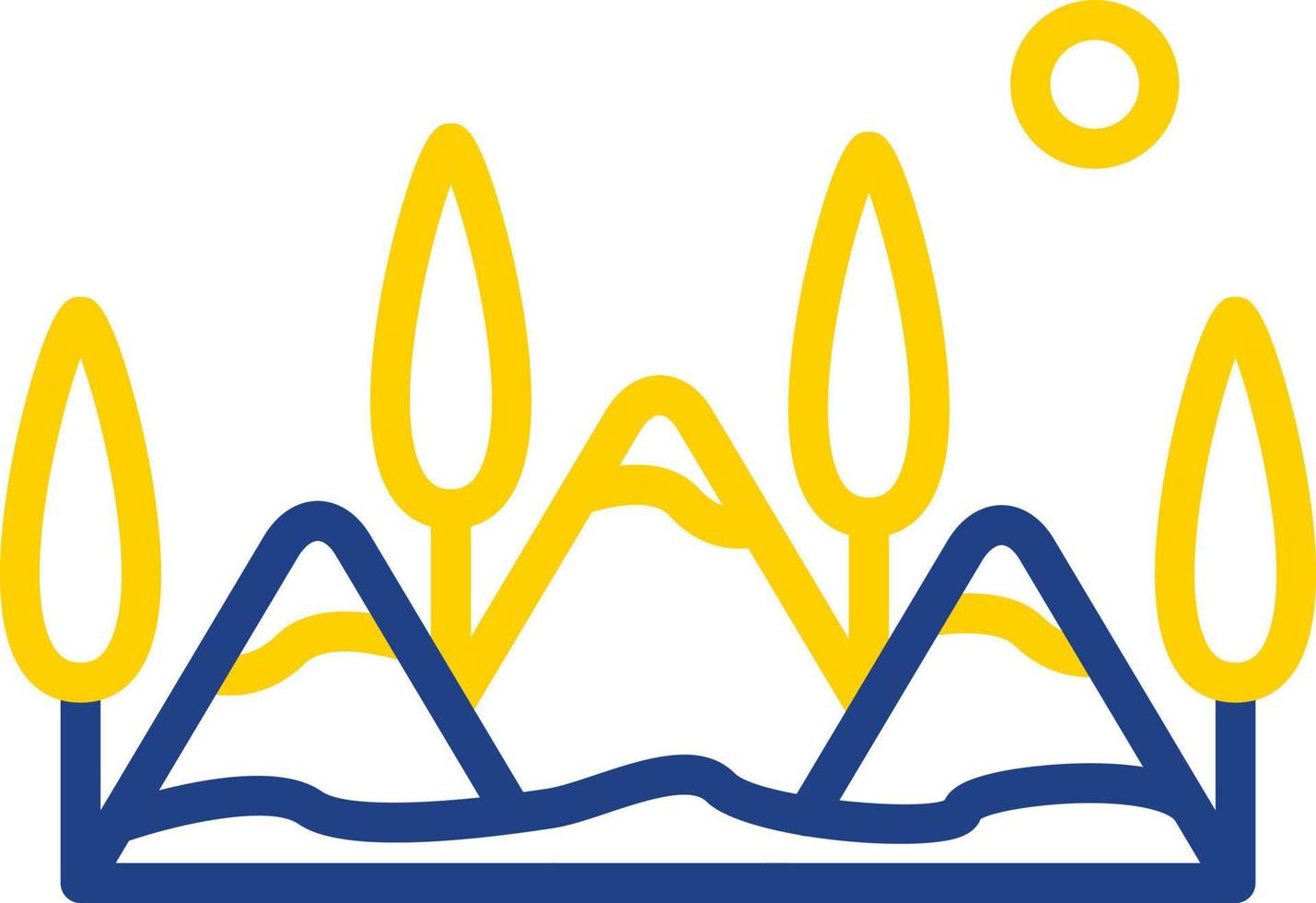 Hills Vector Icon Design