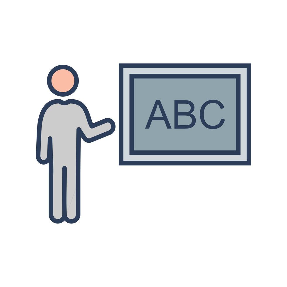 Teacher Line Filled Icon vector