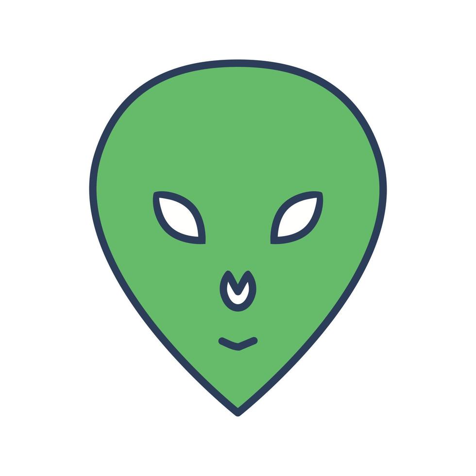 icono de vector de cara alienígena