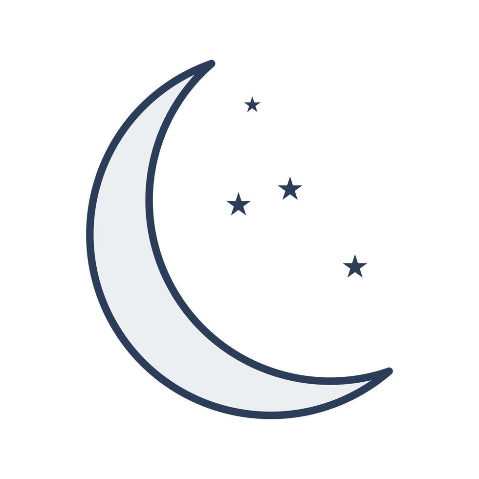 Moon and Stars Vector Icon 16614567 Vector Art at Vecteezy