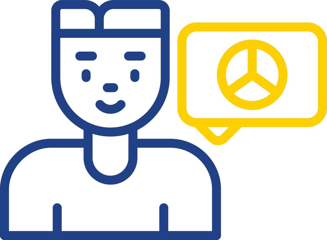 Peace Chat Vector Icon Design