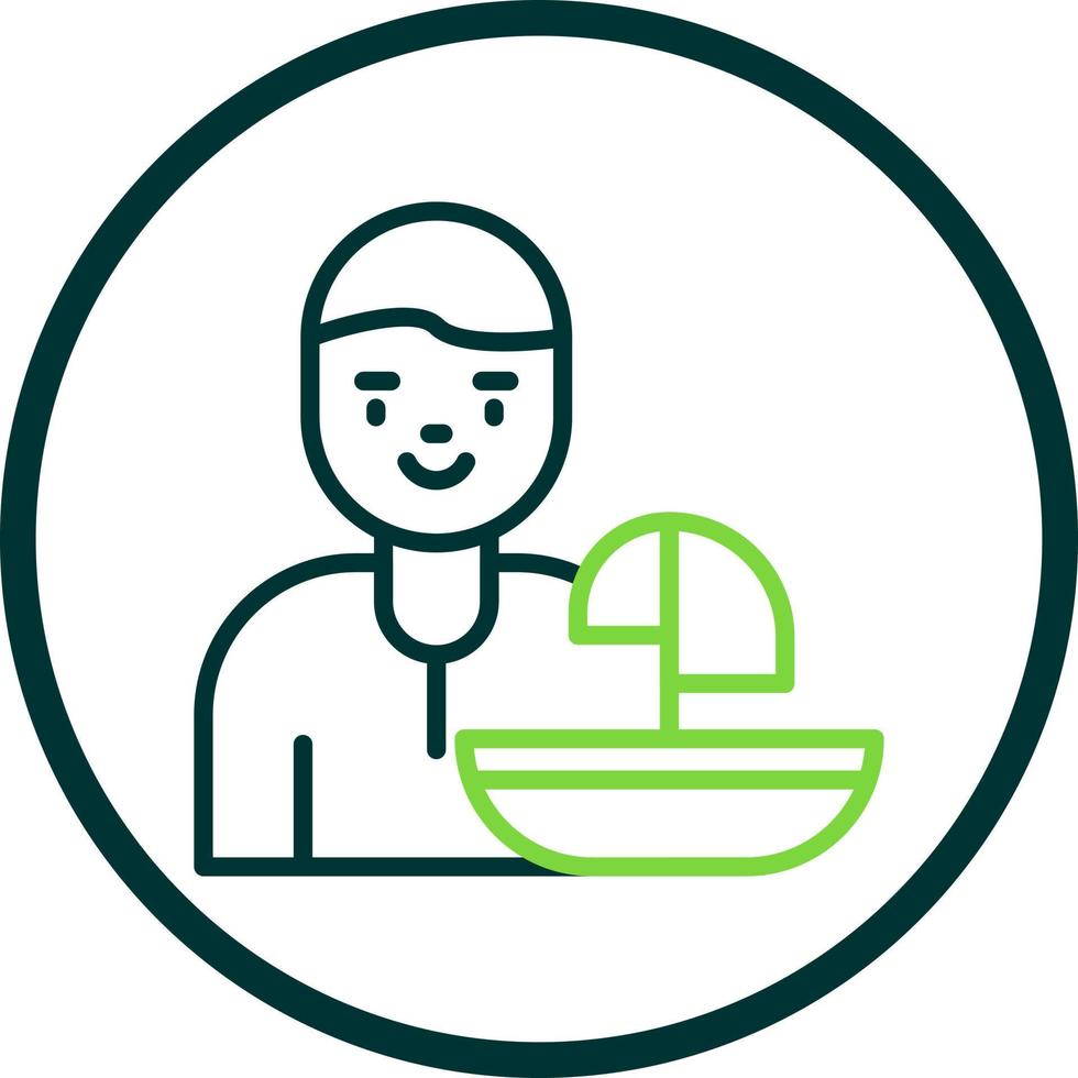 Windsurfer Vector Icon Design