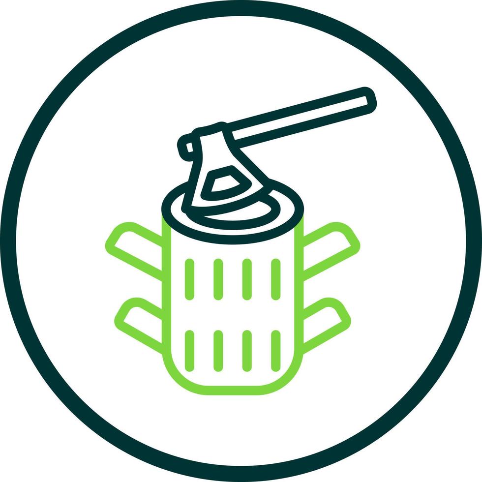 Wood Cutting Vector Icon Design