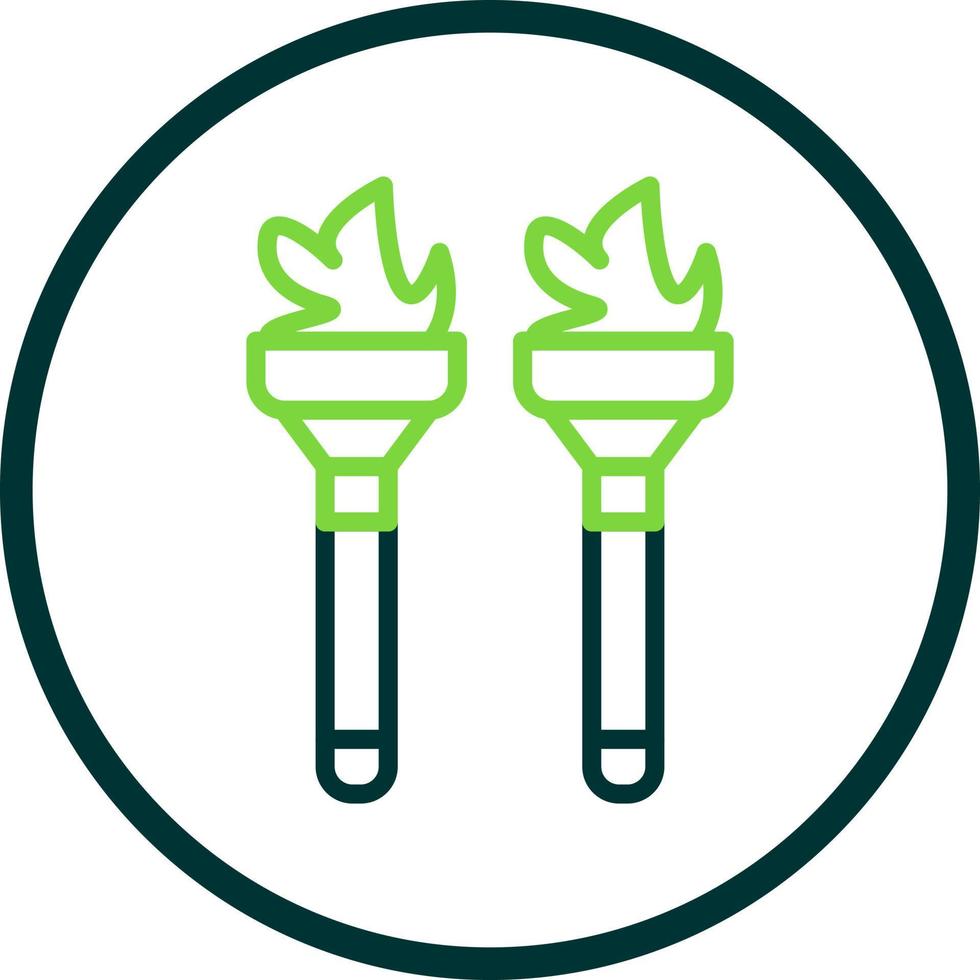 Flambeaux Vector Icon Design