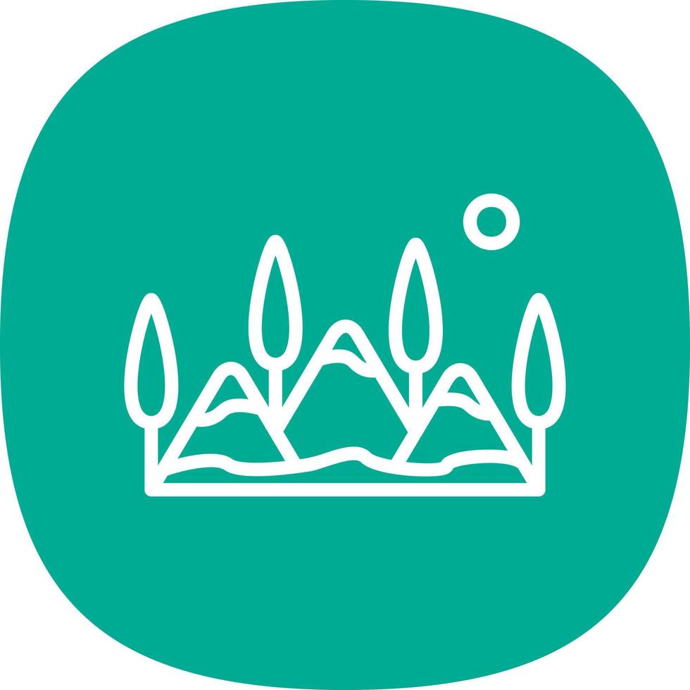 Hills Vector Icon Design