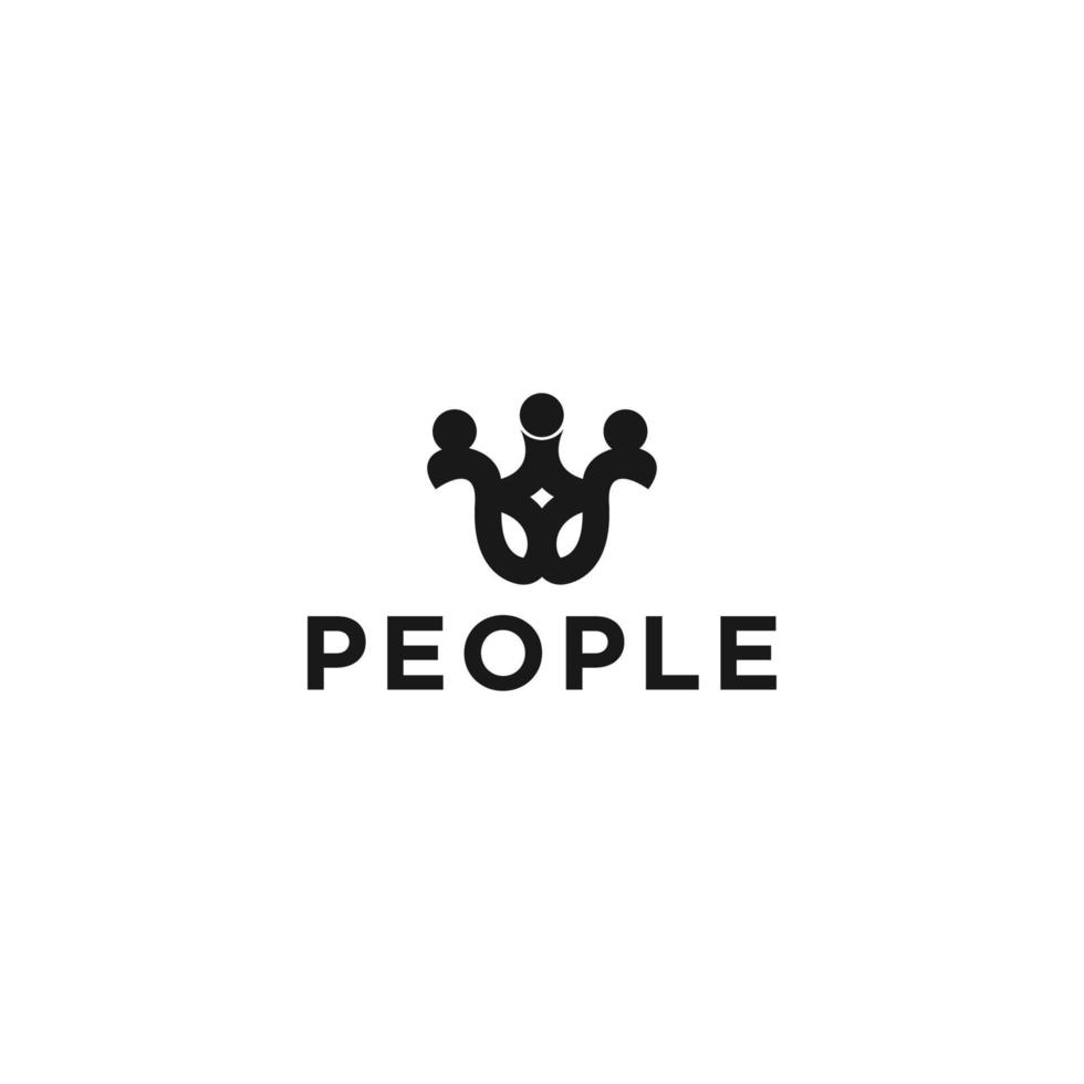 People logo icon design template flat vector
