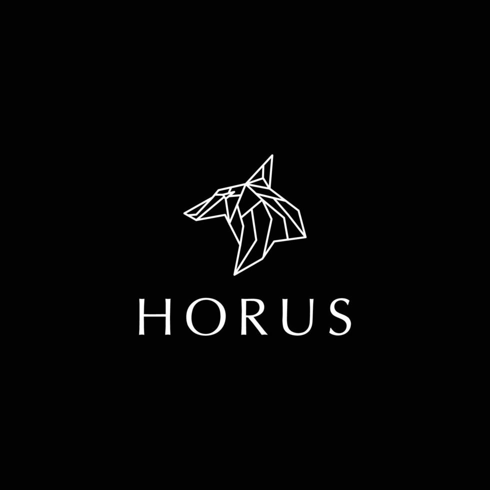 vector plano de plantilla de diseño de icono de logotipo de horus