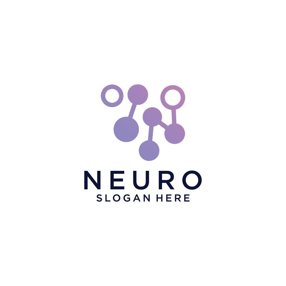 Neuron vector logo design  icon design template flat