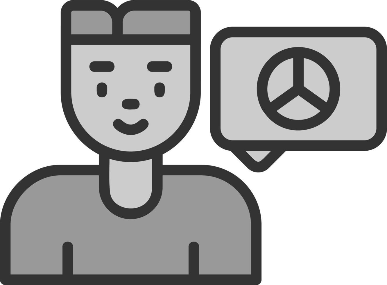 diseño de icono de vector de chat de paz