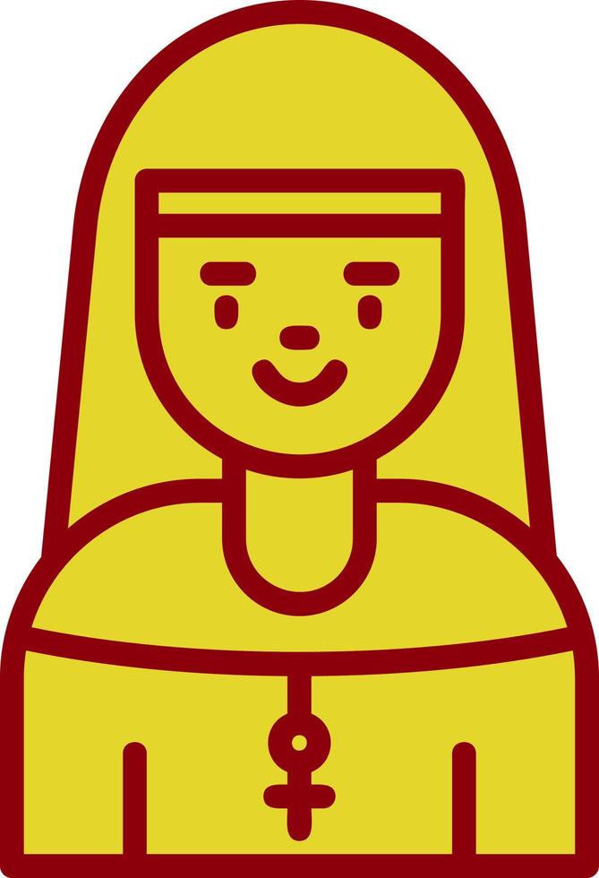 diseño de icono de vector de monja