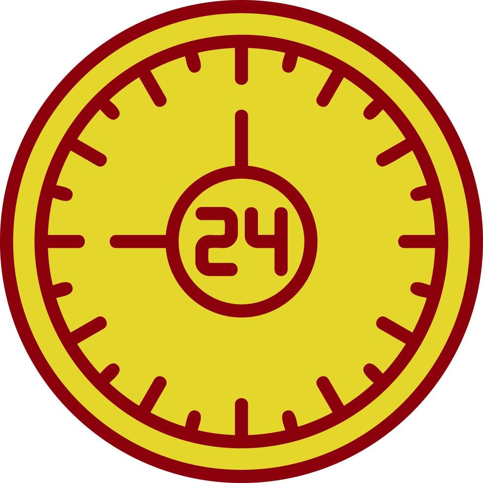 diseño de icono de vector de 24 horas