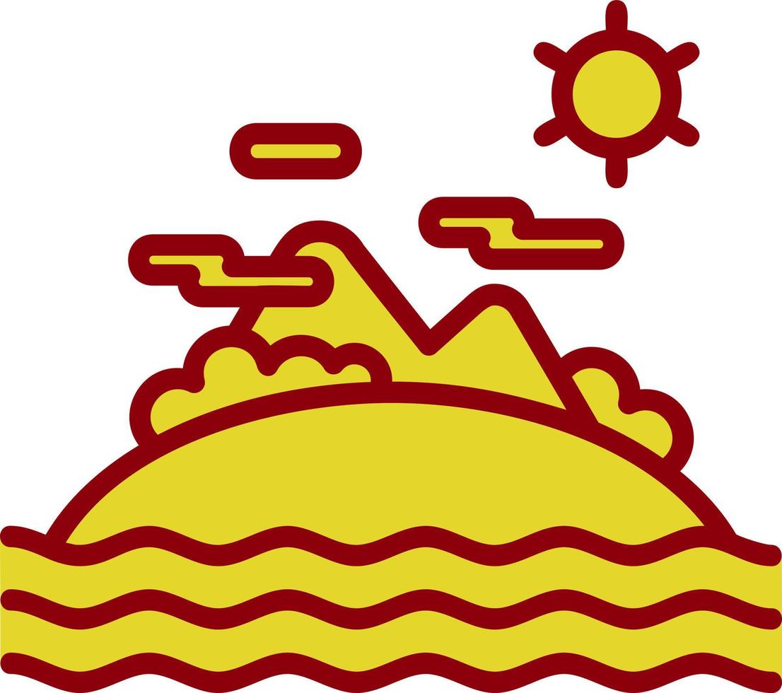 Island Vector Icon Design