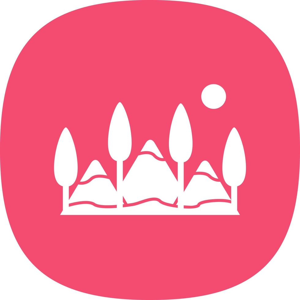 Hills Vector Icon Design