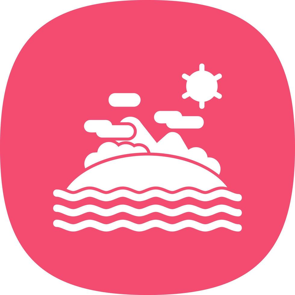 Island Vector Icon Design