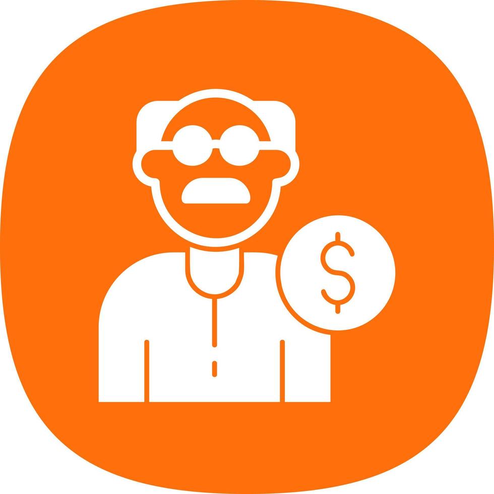 Pensioner Vector Icon Design