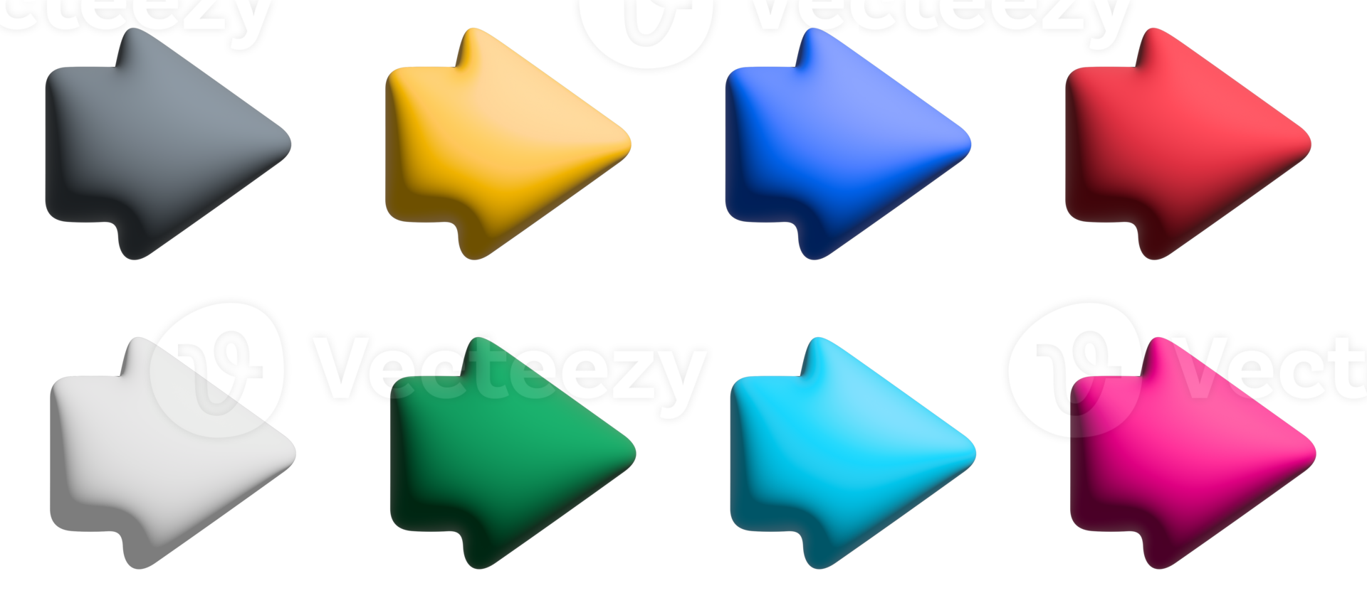 Pfeilfarbene Symbole mit Elementen für mobile Konzepte und Web-Apps. Sammlung moderner Infografiken und Piktogramme. png