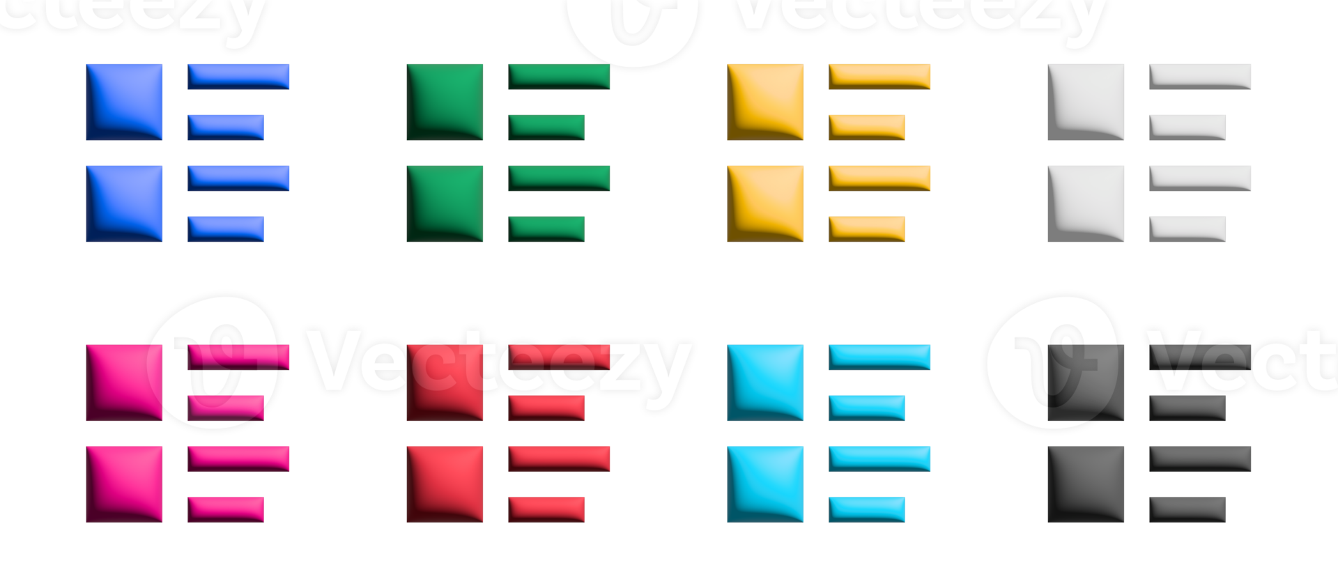 list rich icon set, colored symbols graphic elements png