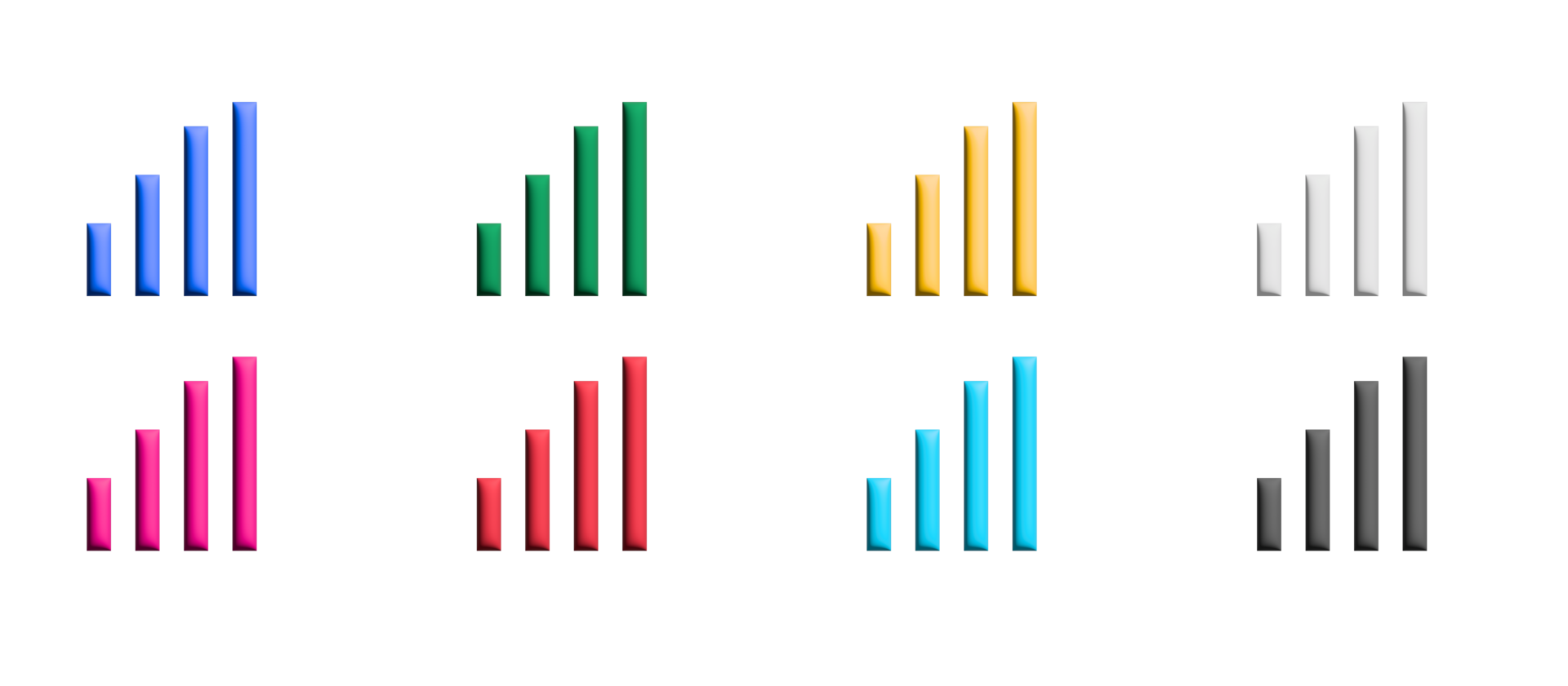 signal icon set, colored symbols graphic elements png