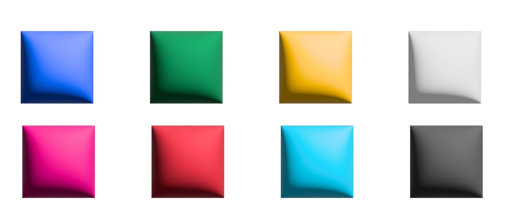 conjunto de ícones de parada de mídia, elementos gráficos de símbolos coloridos png