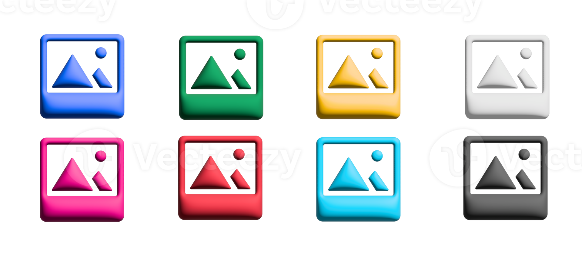bild ikon uppsättning, färgrik symboler grafisk element png