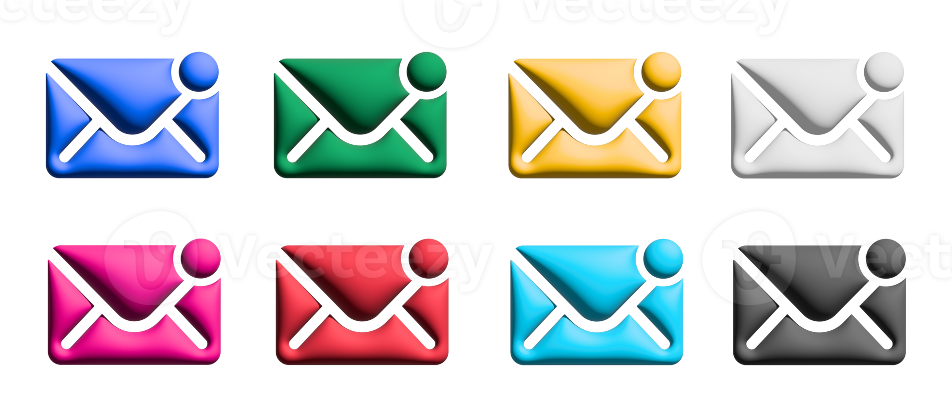 mail icon set, colorful symbols graphic elements png