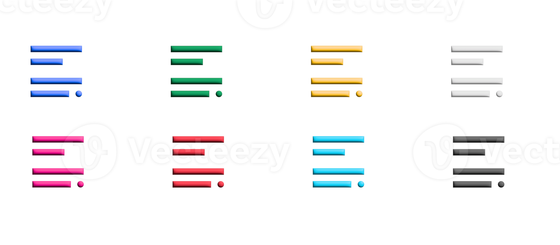 copy writing icon set, colored symbols graphic elements png