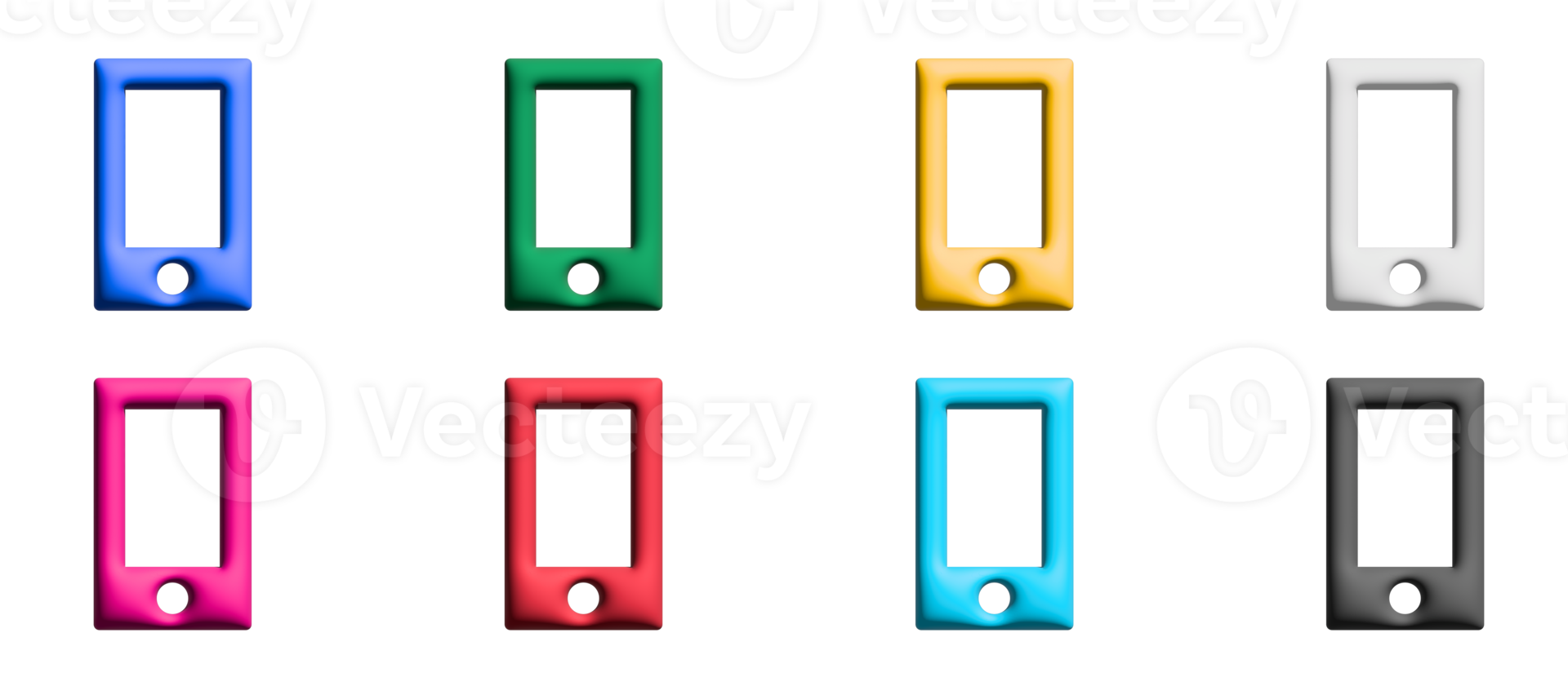Telefono icona impostare, colorato simboli grafico elementi png